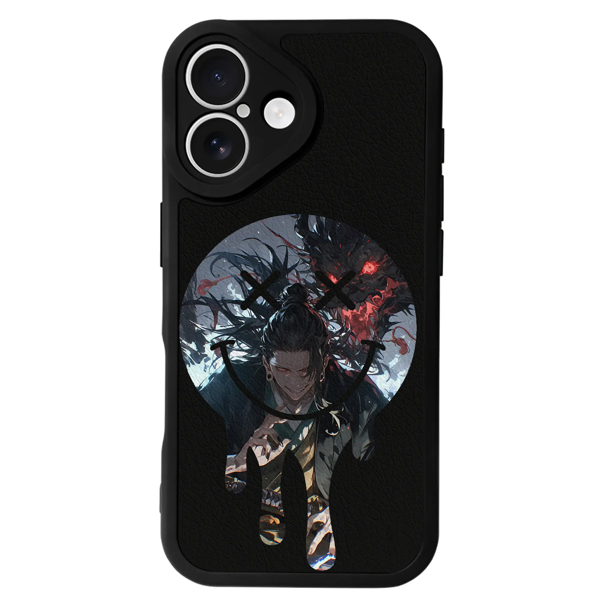 呪術廻戦 グッズ,夏油 傑 - IPhone 16シリーズ対応 ・ シリコンスマホケース ・ レザー調 ・ 高精度フィット ・ 耐衝撃 ・ ワイヤレス充電対応 ・ 精密カット